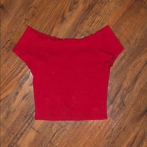 Brandy Melville off-the-shoulder crop top